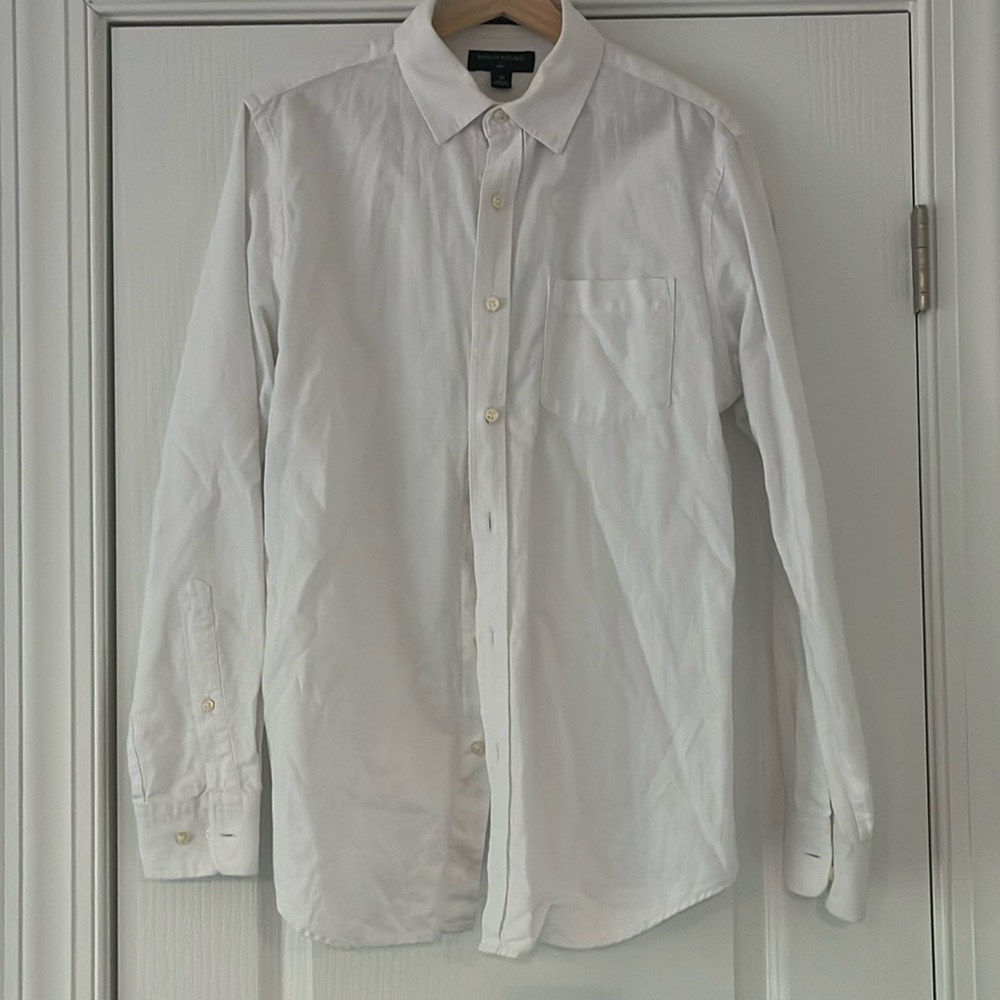 Banana republic white linen shirt